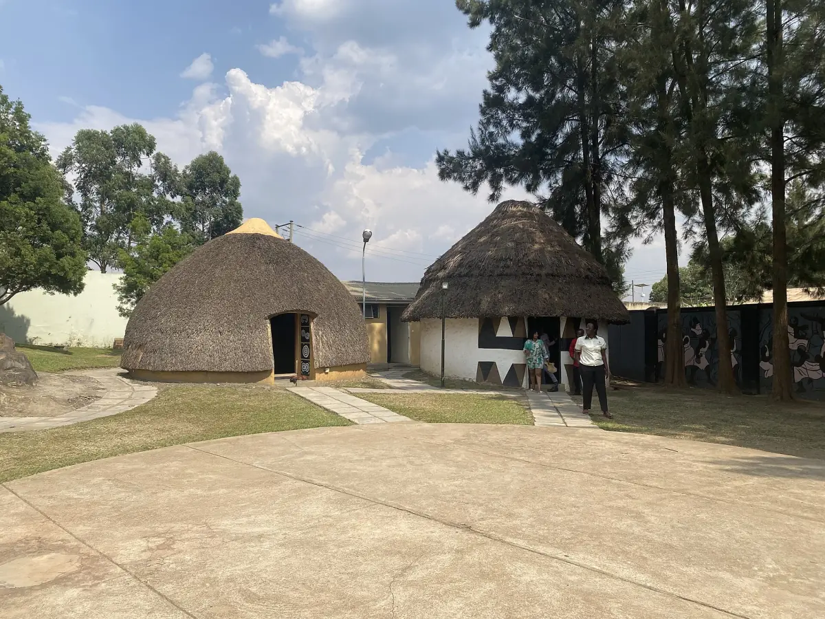 Traditional thatched huts at a cultural museum in Mbarara